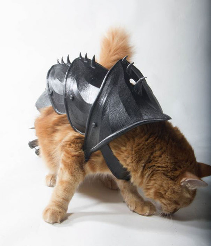 Picos de armadura impresos gato 3d