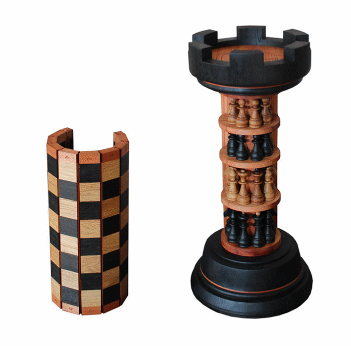 tablero de ajedrez torre decorativa