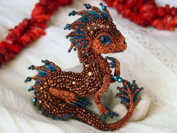 Broche de dragón maya Alyona-Lytvin