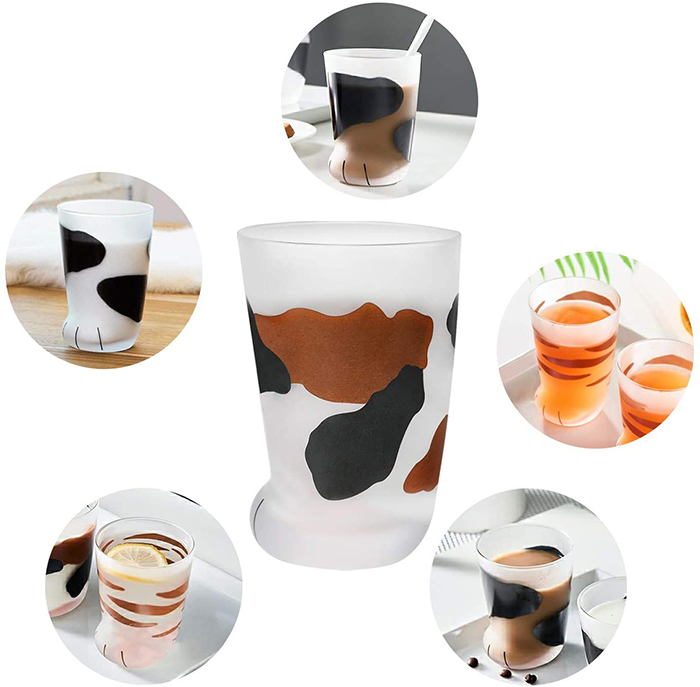 Versiones de diseño de vaso para beber con garra felina