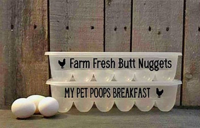 etiquetas personalizadas en cartones de huevos