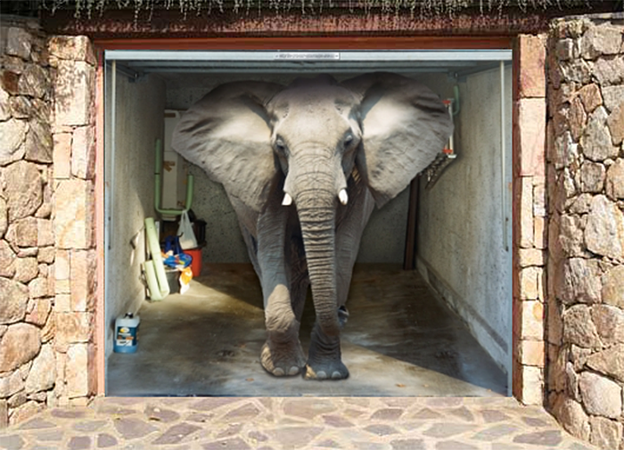 calcomanías de elefante para puerta de garaje
