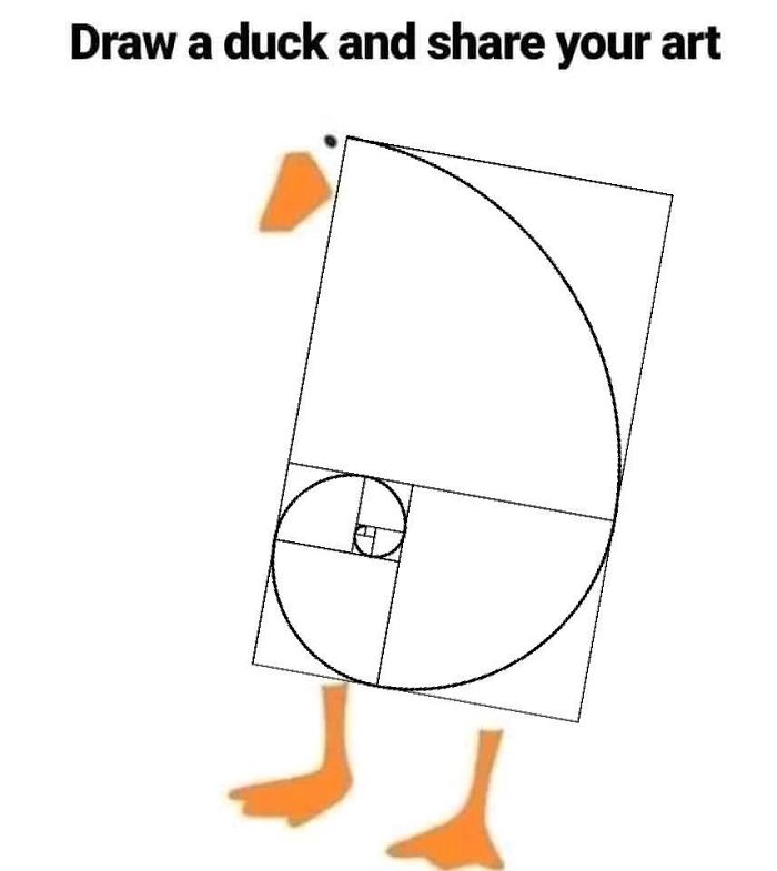 Dibujo del pato de Fibonacci