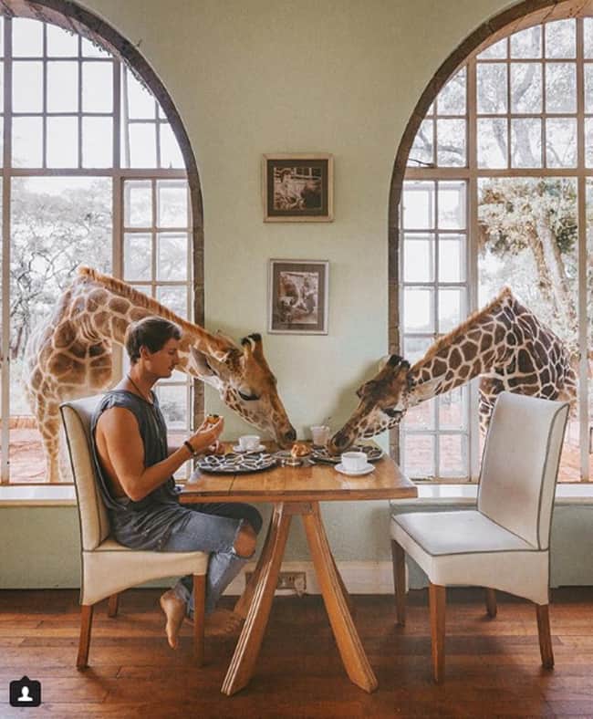 fotos chico-comparte-desayuno-con-jirafa-en-kenia-conmovedoras-fotos
