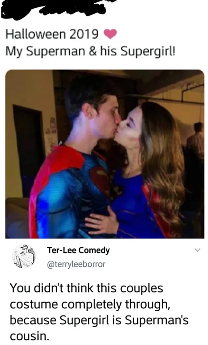 disfraces de pareja de superman y supergirl