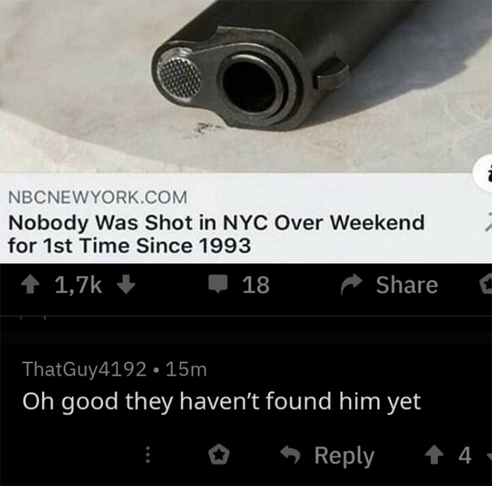 comentarios malditos nadie fue baleado en Nueva York