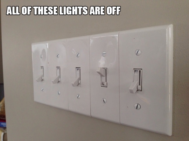 Imágenes que te hacen sentir incómodo interruptores de luz