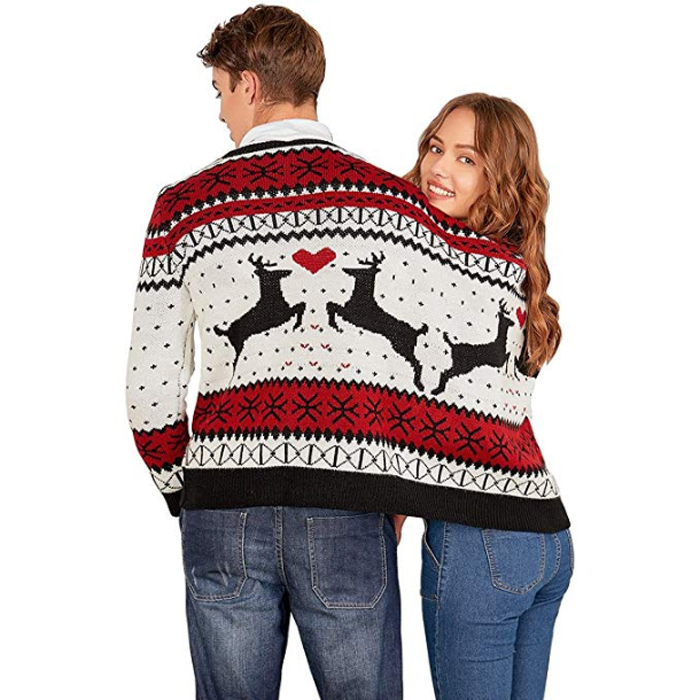 amazon dos personas feo colormix suéter espalda