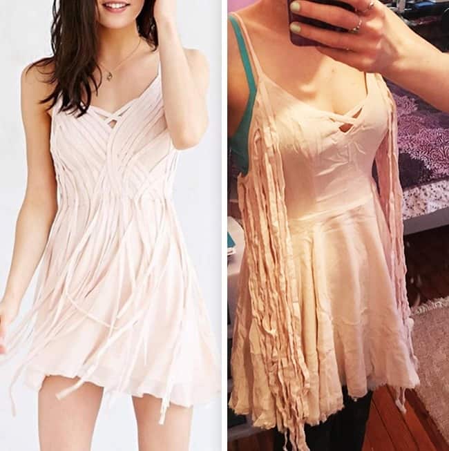 La gente se arrepiente de haber comprado un vestido con borlas online