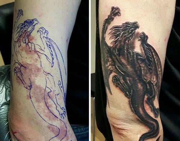 nacimiento-tatuaje-encubrimientos-dragón-arrastrándose