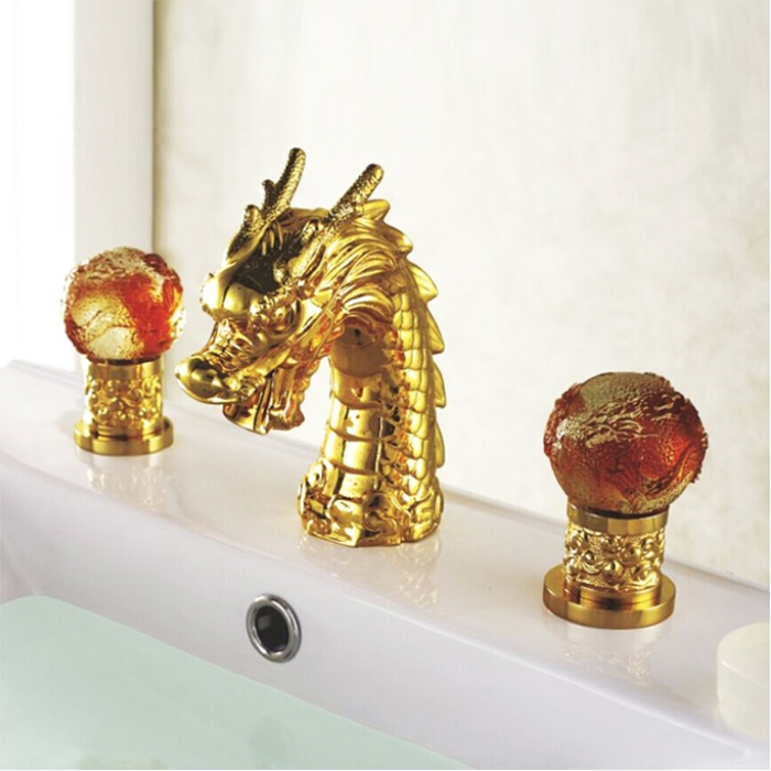 Grifo para lavabo Gold Mythical Creatures