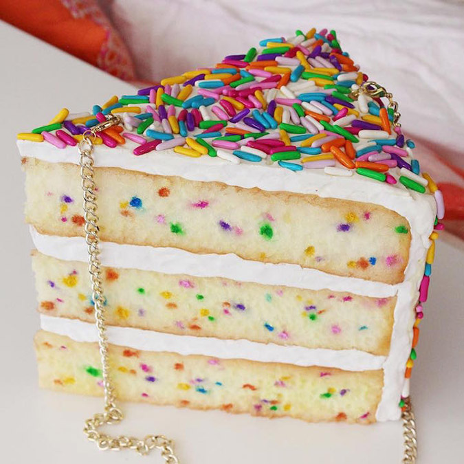 bolso de tarta de cumpleaños en forma de comida