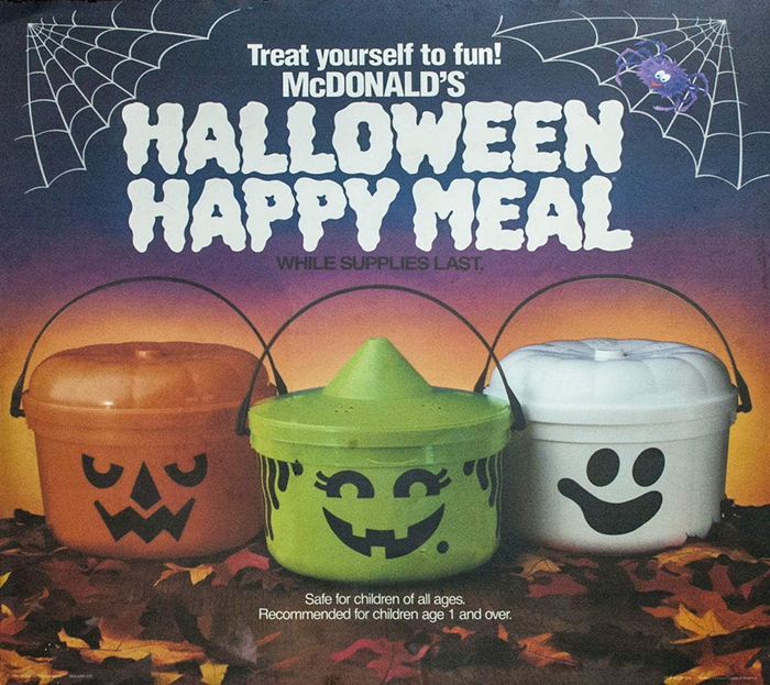 Cubos de comida rápida de Halloween