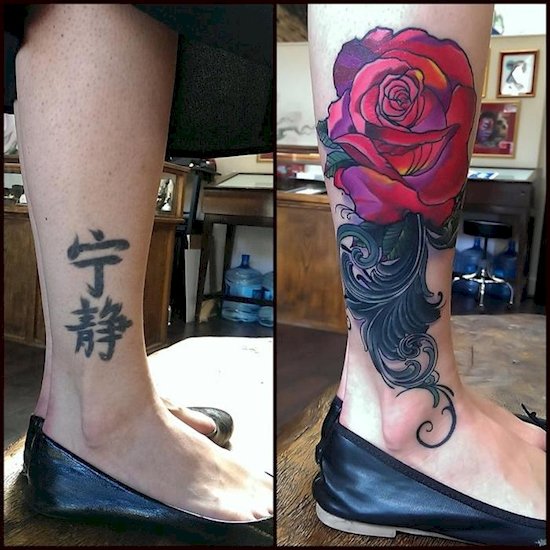 símbolo de encubrimiento de tatuajes