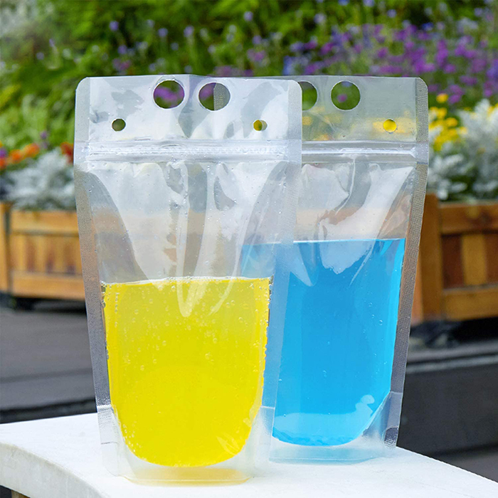 Bolsas de plástico reutilizables para bebidas
