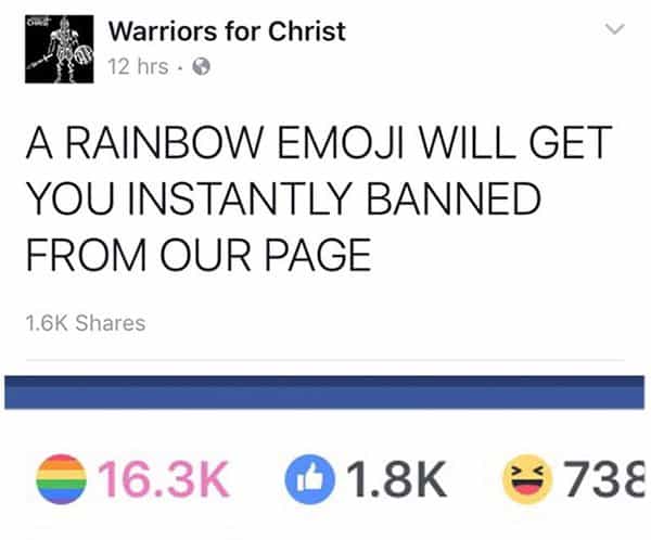 Se prohíbe el emoji arcoíris de los anarquistas del primer mundo