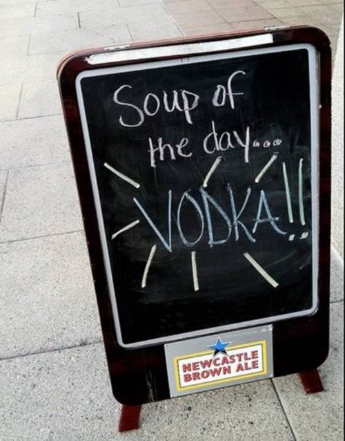 signo de sopa de vodka