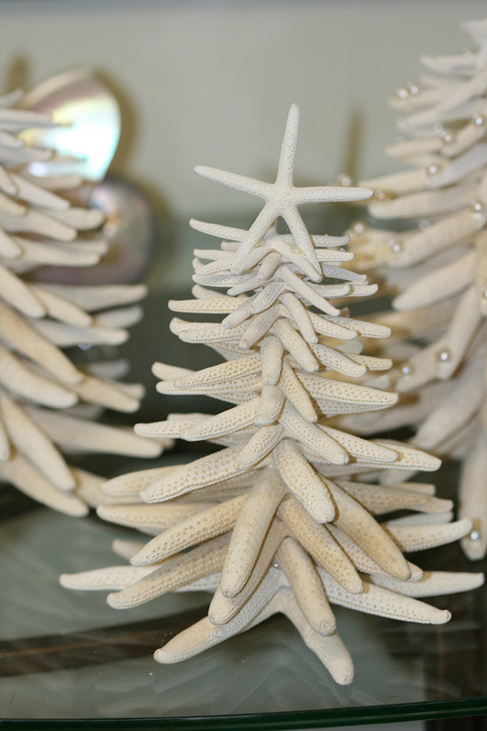 árbol de navidad de estrella de mar con seaglassboutique