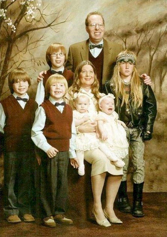 foto de familia de niño de metal