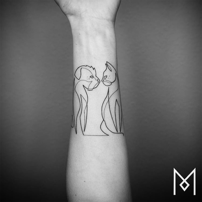 tatuajes minimalistas figuras de animales