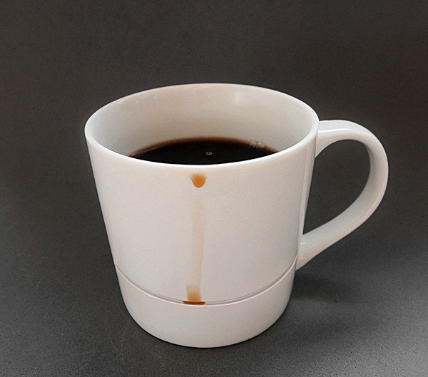 goteo de la taza de café