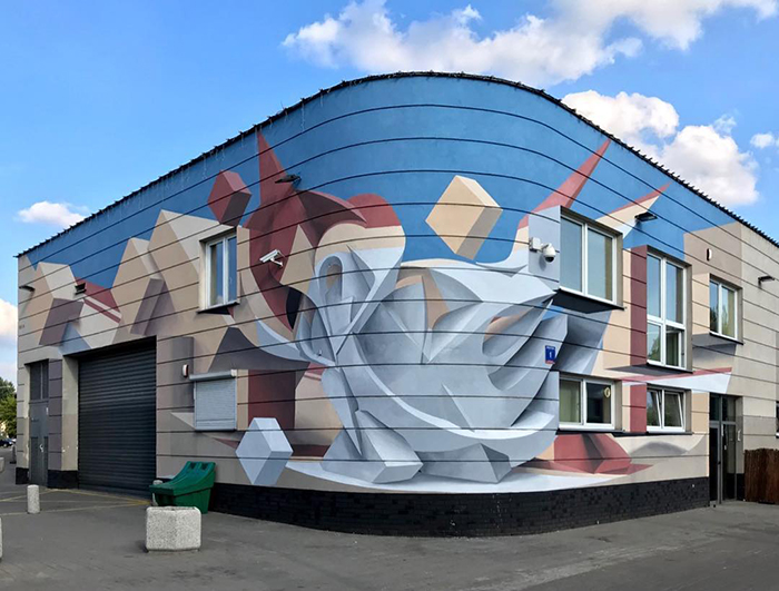 peeta lodz polonia edificio graffiti