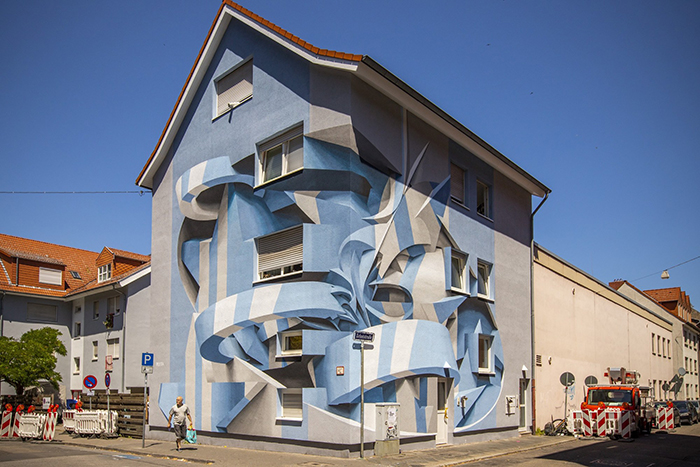 Edificio alemán peeta mannheim graffiti