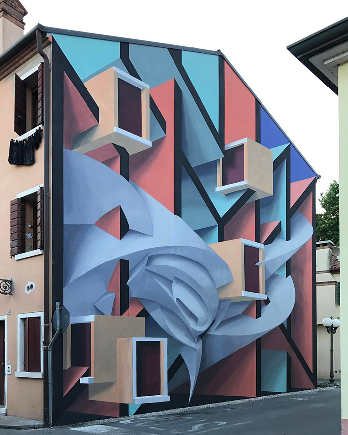 peeta dolo venecia italia edificio graffiti