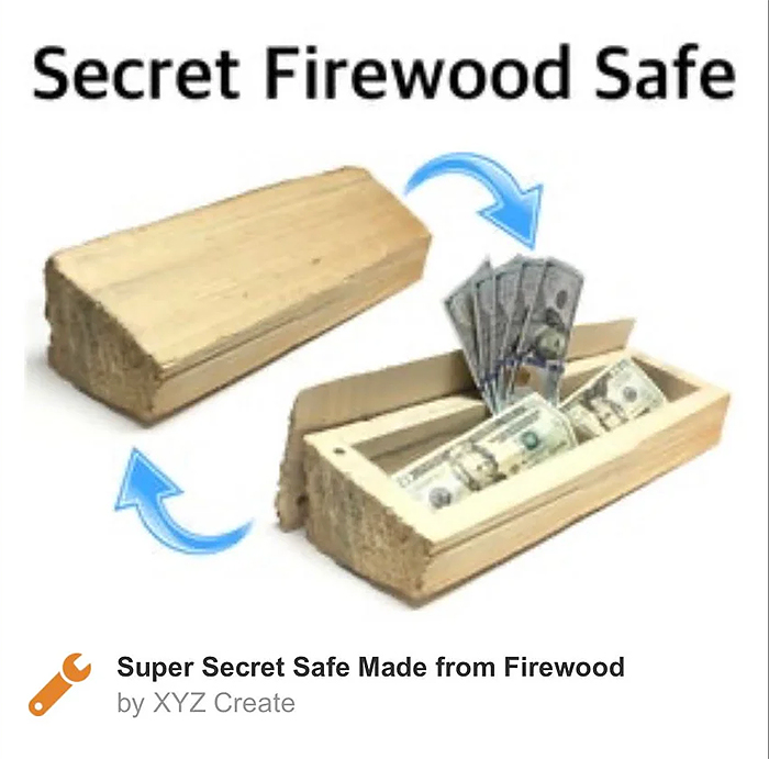 concepto de producto divertido secreto de leña de fuego seguro