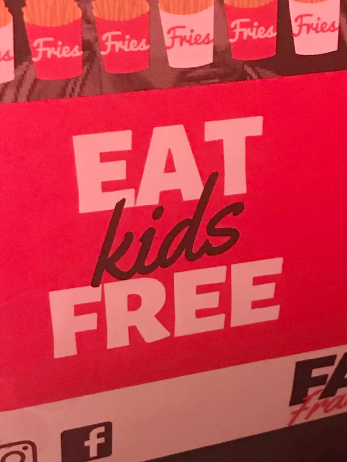 diseños de mierda, los niños comen gratis