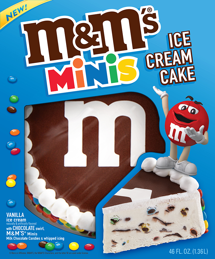 un vistazo inicial a los envases de tartas heladas de M&M