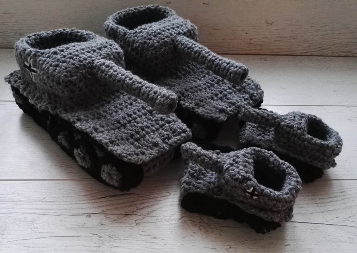 etsy crochet tank slippers padre hijo partido