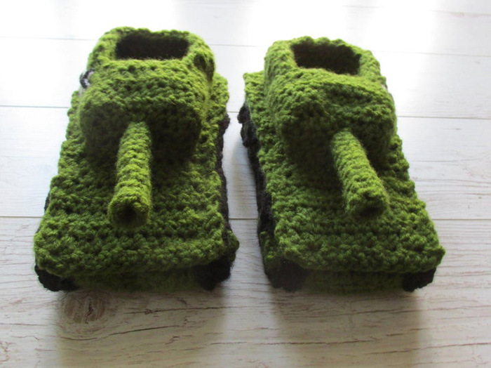 pantuflas sin mangas de crochet de etsy verde negro
