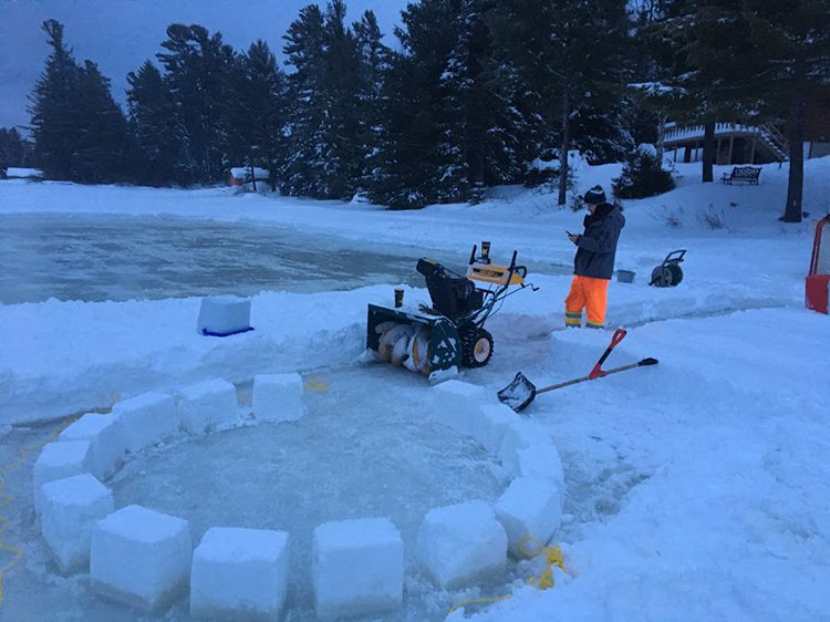construir bases de nieve iglú
