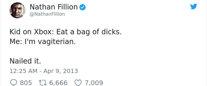 Tweets de Nathan Fillion en la vagina