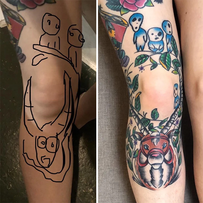 prospecto vs diseño de tatuaje de realidad