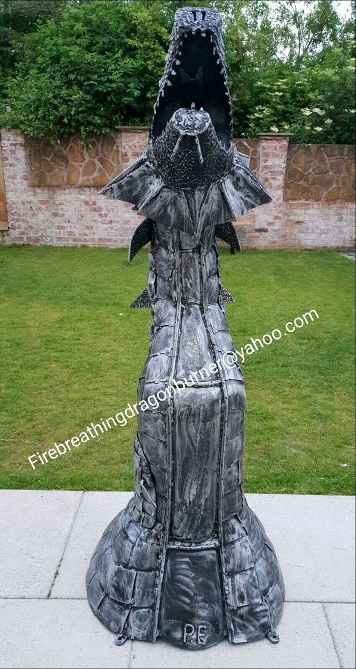 estatua de estufa de leña de dragón