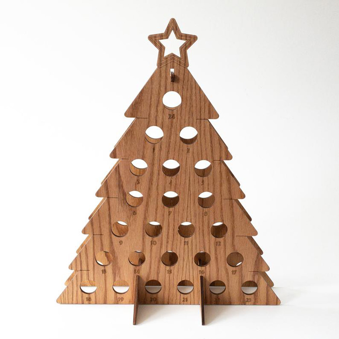 Calendario de árbol de Navidad ven botella de vino de Etsy