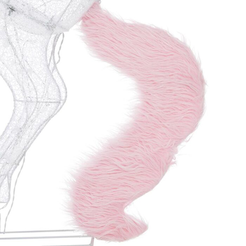 Majestuosa decoración de un cuerno de 6 pies oscuro detalle de cola rosa