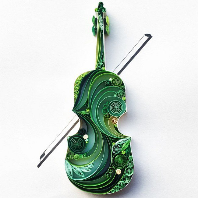 papel de violín acolchado
