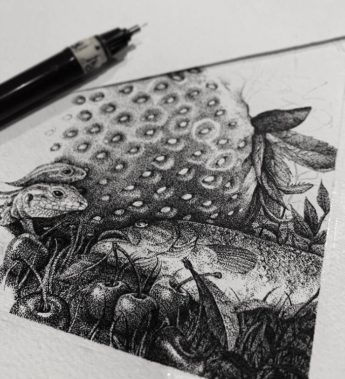 Ilustración de pez por Annita Maslov