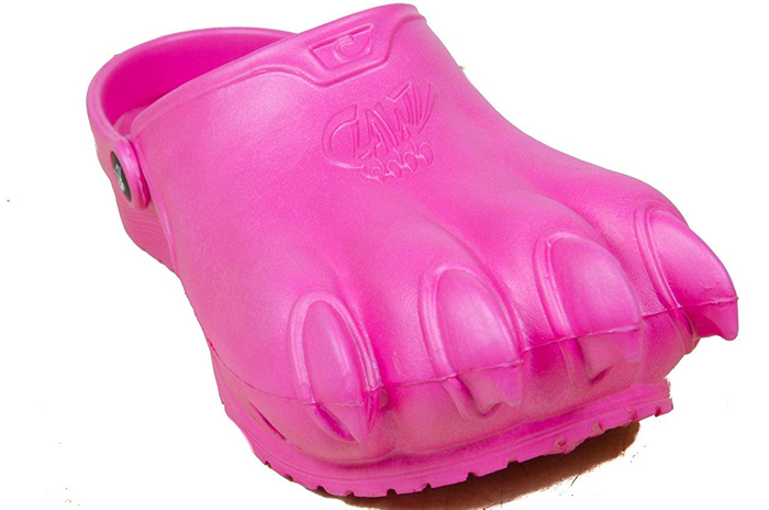 zapatos de garra estilo crocs de niño rosa
