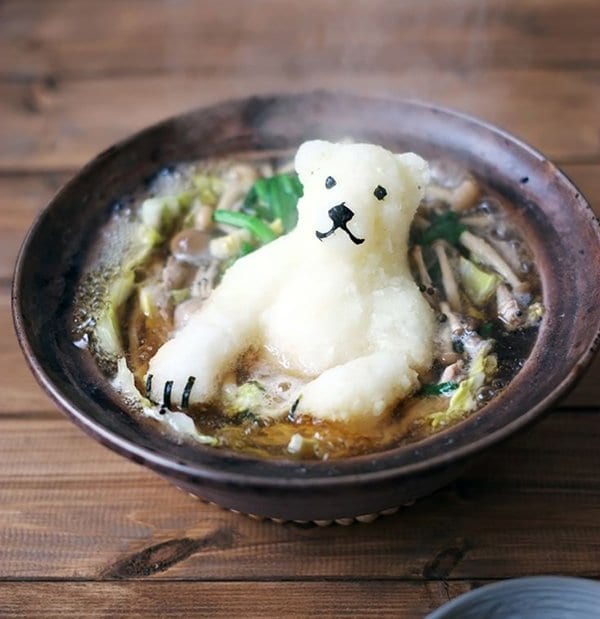 Almohadilla para estofado de oso polar de comida japonesa