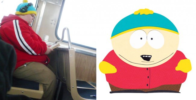Personajes de dibujos animados de la vida real south park eric cartman