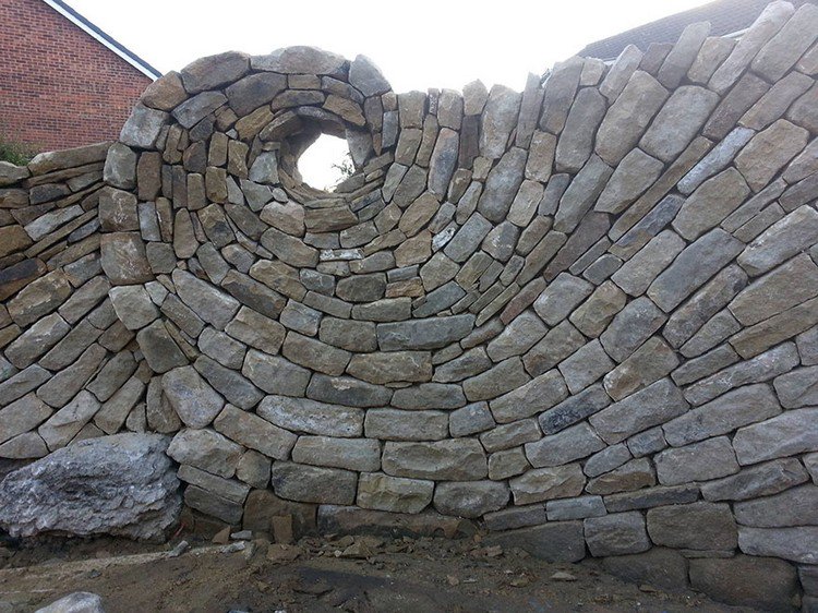muro de piedra del círculo